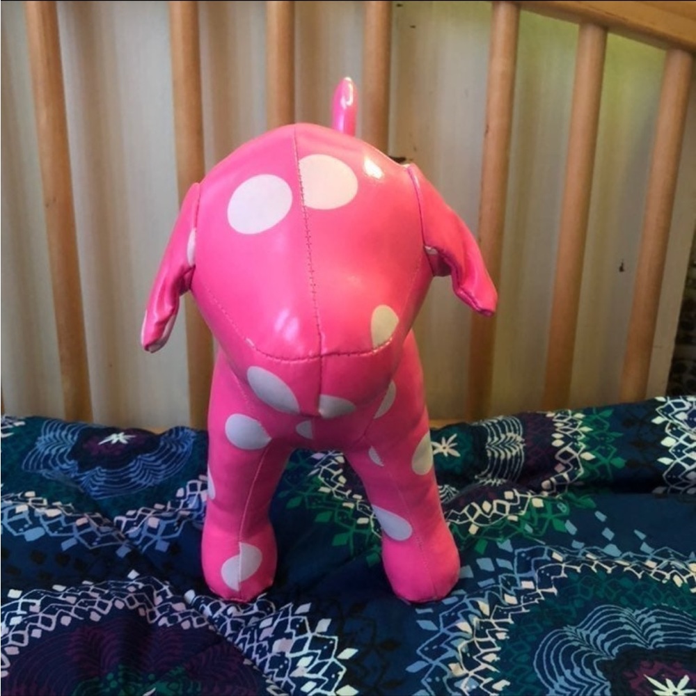 Victoria’s Secret PINK Pink and White Polka Dot Giant Plush Bus Dog Display - Picture 6 of 15
